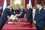 Il Presidente della Repubblica Sergio Mattarella con l'on. Roberto Speranza, Ministro della Salute, in occasione del giuramento