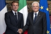 Il Presidente Sergio Mattarella con Emmanuel Macron, Presidente della Repubblica francese