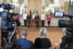 Il Presidente della Repubblica, Sergio Mattarella, con il Presidente della Repubblica Federale di Germania, Frank-Walter Steinmeier, in Visita di Stato, durante le dichiarazioni alla stampa

