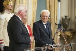 Il Presidente della Repubblica, Sergio Mattarella, con il Presidente della Repubblica Federale di Germania, Frank-Walter Steinmeier, in Visita di Stato, durante le dichiarazioni alla stampa
