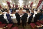 Il Presidente Sergio Mattarella con il Presidente della Repubblica Federale di Germania, Frank-Walter Steinmeier, in occasione del pranzo di Stato