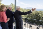 Il Presidente Sergio Mattarella e il Presidente della Repubblica Federale di Germania, Frank-Walter Steinmeier a Villa Rosebery, in occasione della visita di Stato