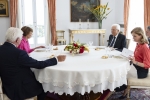 Il Presidente Sergio Mattarella e il Presidente della Repubblica Federale di Germania, Frank-Walter Steinmeier a Villa Rosebery, in occasione della visita di Stato