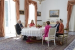 Il Presidente Sergio Mattarella e il Presidente della Repubblica Federale di Germania, Frank-Walter Steinmeier a Villa Rosebery, in occasione della visita di Stato