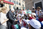 Il Presidente Sergio Mattarella e la Sig.ra Laura al Centro Nazionale Studi Leopardiani, in occasione del bicentenario della stesura de “L’Infinito” di Giacomo Leopardi 
