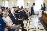 Il Presidente Sergio Mattarella e la Sig.ra Laura al Centro Nazionale Studi Leopardiani, in occasione del bicentenario della stesura de “L’Infinito” di Giacomo Leopardi 
