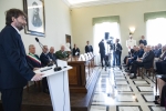 Il Presidente Sergio Mattarella e la Sig.ra Laura al Centro Nazionale Studi Leopardiani, in occasione del bicentenario della stesura de “L’Infinito” di Giacomo Leopardi 
