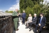Il Presidente Sergio Mattarella nel corso della visita all’Orto sul Colle dell’Infinito