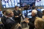 Il Presidente della Repubblica Sergio Mattarella  nel corso della visita al Centro di controllo della Metropolitana di Copenaghen