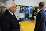 Il Presidente della Repubblica Sergio Mattarella  nel corso della visita al Centro di controllo della Metropolitana di Copenaghen