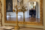 Il Presidente della Repubblica Sergio Mattarella con S.M. la Regina Margherita II