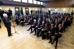 Il Presidente Sergio Mattarella all'Istituto Italiano di Cultura di Copenaghen in occasione dell'incontro con una rappresentanza della collettività italiana
