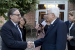 Il Presidente Sergio Mattarella con il Direttore dell'Istituto Italiano di Cultura di Copenaghen Raffaello Barbieri