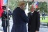 Il Presidente della Repubblica Sergio Mattarella arriva  alla Casa Bianca accolto dal Presidente degli Stati Uniti d’America, Donald Trump, in occasione della Visita Ufficiale negli Stati Uniti d'America   
