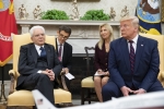 Il Presidente della Repubblica Sergio Mattarella allo Studio Ovale con il Presidente degli Stati Uniti d’America, Donald Trump, in occasione della Visita Ufficiale negli Stati Uniti d'America   
