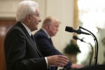 Il Presidente della Repubblica Sergio Mattarella con il Presidente degli Stati Uniti d’America Donald Trump nel corso della conferenza stampa congiunta
