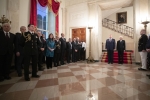 Il Presidente della Repubblica Sergio Mattarella con il Presidente degli Stati Uniti d’America,Donald Trump durante il ricevimento 