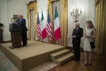 Il Presidente della Repubblica Sergio Mattarella e la Signora Laura Mattarella alla Casa Bianca,in occasione del ricevimento offerto dal Presidente degli Stati Uniti d’America, alla presenza di esponenti della comunità italo-americana    
