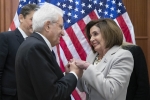 Il Presidente Sergio Mattarella incontra la Presidente della Camera dei Rappresentanti, Nancy Pelosi, in occasione della Visita Ufficiale negli Stati Uniti d'America 
