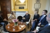 Il Presidente Sergio Mattarella con il Ministro degli Affari Esteri e della Cooperazione Internazionale Luigi Di Maio, incontra la Presidente della Camera dei Rappresentanti, Nancy Pelosi, in occasione della Visita Ufficiale negli Stati Uniti d'America 
