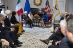 Il Presidente Sergio Mattarella,con Paola Pisano Ministro dell'innovazione Tecnologica incontra il Sindaco di San Francisco, Signora London Breed,in occasione della Visita Ufficiale negli Stati Uniti d'America  
