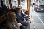 Il Presidente Sergio Mattarella a San Francisco,,visita in Tram la città,in occasione della Visita Ufficiale negli Stati Uniti d'America  
