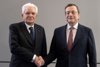  Il Presidente della Repubblica Sergio Mattarella con Mario Draghi, Presidente della Banca Centrale Europea