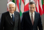  Il Presidente della Repubblica Sergio Mattarella con Mario Draghi, Presidente della Banca Centrale Europea