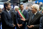 Il Presidente della Repubblica Sergio Mattarella con il Ministro Dario Franceschini e il Sindaco di Ravenna Michele de Pascale, in occasione della cerimonia in ricordo del Sen. Benigno Zaccagnini, nel 30° anniversario della scomparsa