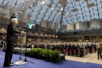 Il Presidente della Repubblica Sergio Mattarella alla cerimonia in ricordo del Sen. Benigno Zaccagnini, in occasione del 30° anniversario della scomparsa.
