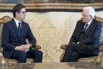 Il Presidente Sergio Mattarella con il Presidente della Repubblica di Macedonia del Nord, S.E. il Signor Stevo Pendarovski, in visita ufficiale