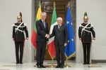 Il Presidente della Repubblica Sergio Mattarella con il Presidente della Repubblica di Lituania, Gitanas Nausėda 
