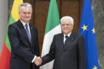 Il Presidente della Repubblica Sergio Mattarella con il Presidente della Repubblica di Lituania, Gitanas Nausėda 
