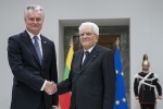 Il Presidente della Repubblica Sergio Mattarella con il Presidente della Repubblica di Lituania, Gitanas Nausėda 
