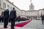 Il Presidente Sergio Mattarella con Marcelo Nuno Duarte Rebelo De Sousa, Presidente della Repubblica Portoghese, in visita di Stato
