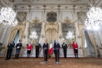 Il Presidente Sergio Mattarella con Marcelo Nuno Duarte Rebelo De Sousa, Presidente della Repubblica Portoghese, in visita di Stato