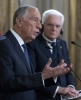 Il Presidente Sergio Mattarella con Marcelo Nuno Duarte Rebelo De Sousa, Presidente della Repubblica Portoghese, in visita di Stato