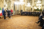 Il Presidente Sergio Mattarella e Marcelo Nuno Duarte Rebelo De Sousa, Presidente della Repubblica Portoghese, durante le dichiarazioni alla stampa