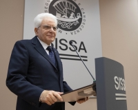 Il Presidente della Repubblica Sergio Mattarella  alla cerimonia di inaugurazione dell’anno accademico 2019/2020 della Scuola Internazionale Superiore di Studi Avanzati.
