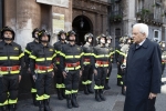 Il Presidente della Repubblica Sergio Mattarella in occasione della celebrazione dell’80° anniversario di fondazione del Corpo Nazionale dei Vigili del Fuoco
