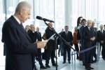 Il Presidente della Repubblica Sergio Mattarella con Mario Monti all’inaugurazione del Nuovo campus dell’Università Bocconi.
