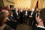 Il Presidente della Repubblica Sergio Mattarella e la Sig.ra Laura con il Sindaco di Milano Giuseppe Sala, al Teatro alla Scala,in occasione della Tosca