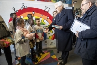 Il Presidente della Repubblica Sergio Mattarella nel corso della visita al SERMIG, in occasione del 55° anniversario di fondazione del Servizio Missionari Giovani 