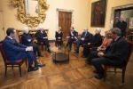 Il Presidente della Repubblica Sergio Mattarella a Palazzo Marino con alcuni parenti delle vittime della strage di Piazza Fontana in occasione del 50° anniversario della strage 