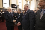 Il Presidente della Repubblica Sergio Mattarella a Palazzo Marino di Milano,in occasione del 50° anniversario della strage di Piazza Fontana
