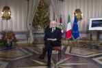 Il Presidente Sergio Mattarella durante il discorso di fine anno