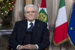 Il Presidente Sergio Mattarella durante il discorso di fine anno 