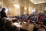 Il Presidente della Repubblica Sergio Mattarella a Palazzo Reale di Palermo,per la seduta solenne in occasione del 40° anniversario della scomparsa del Presidente della Regione Sicilia On.Piersanti Mattarella