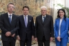 Il Presidente Sergio Mattarella e il Presidente del Consiglio Giuseppe Conte con il Ministro dell’Istruzione, On. Lucia Azzolina e il Ministro dell’Università e della Ricerca, Prof. Gaetano Manfredi