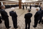  Il Presidente della Repubblica Sergio Mattarella con l’Ambasciatore d’Italia a Doha Alessandro Prunas, in occasione dell’incontro con il personale dell’Ambasciata e delle altre Istituzioni italiane presenti in Qatar
